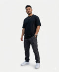 Solid colour Oversized T shirt - Black